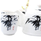 White Stone Oriental Herbal Teapot Set