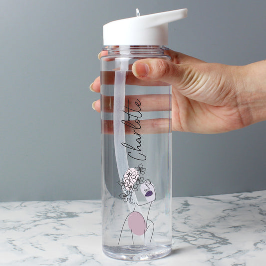 Natalia Line Art Personalised Water Bottle WATER BOTTLES from Eleanoras