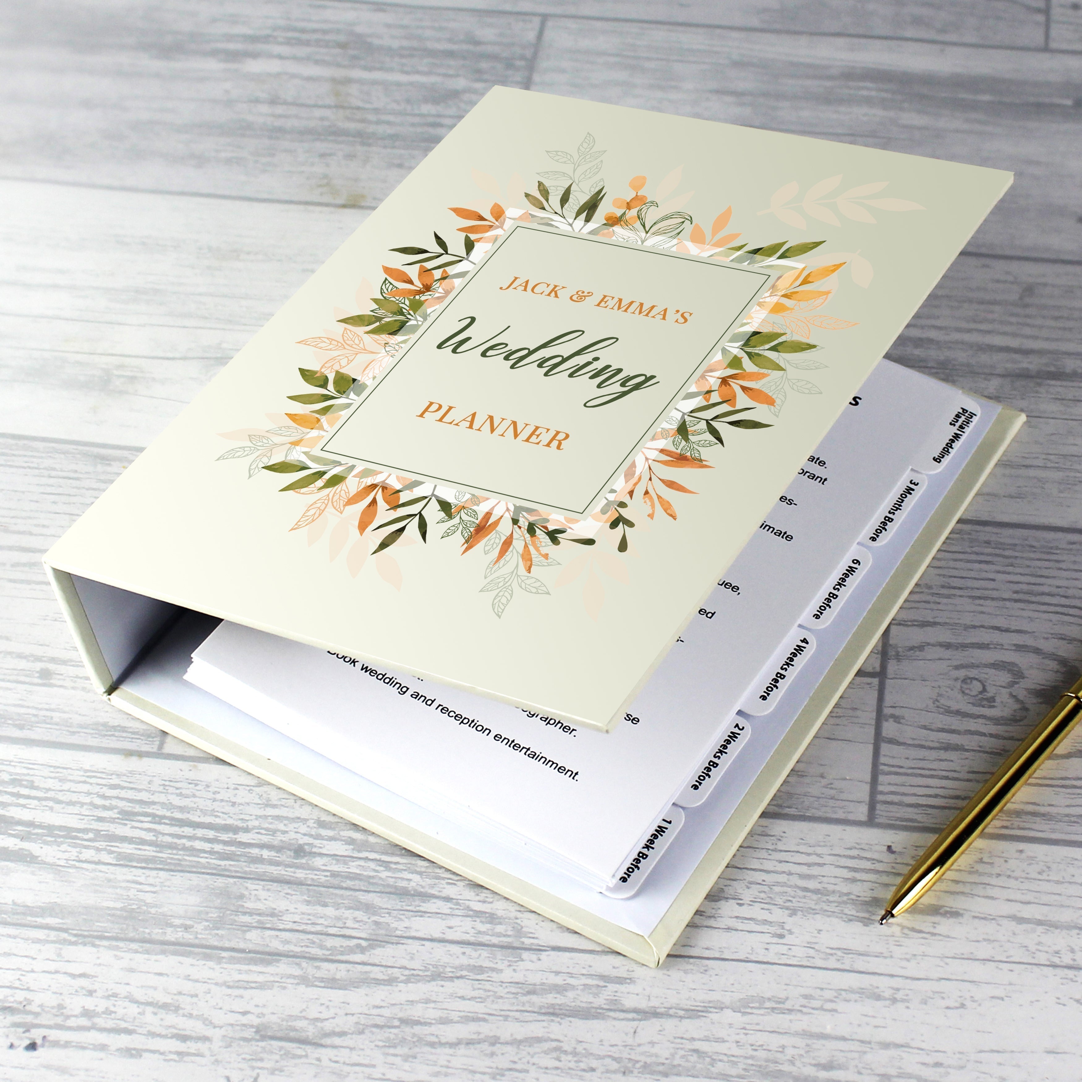 Eleanoras Personalised Autumnal Wedding Planner Planners & Organisers