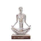"Breathe in Breathe out Brilliance" Easy Pose  Wooden Yoga Lady