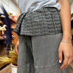 Thai Fisherman Mandala Mantra on Grey Yoga and Festival Pants