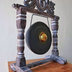 Small Black Healing Gong in Stand 25cm