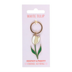 White Tulip Keyring