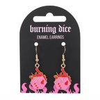 Burning Dice Earrings
