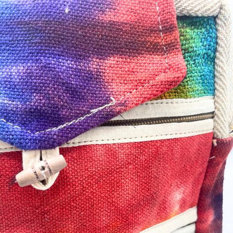 Tie Dye Hemp Messenger Bag Two Zip
