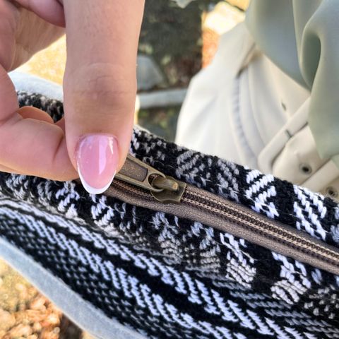 Grey Strips Soft Banjar Laptop Bag