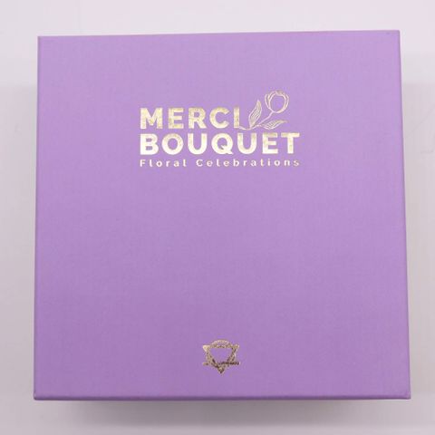 Baby Blessings Blues Soap Flower Gift Square Box