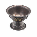 Antique Copper Ritual Chalice Triple Moon