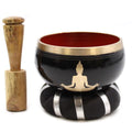 Buddha Black/Orange  Singing Bowl Set