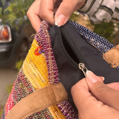 Shades of Pink Recycled Big Rug Bag