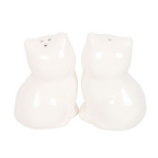 White Cat Shaped Salt and Pepper Shakers