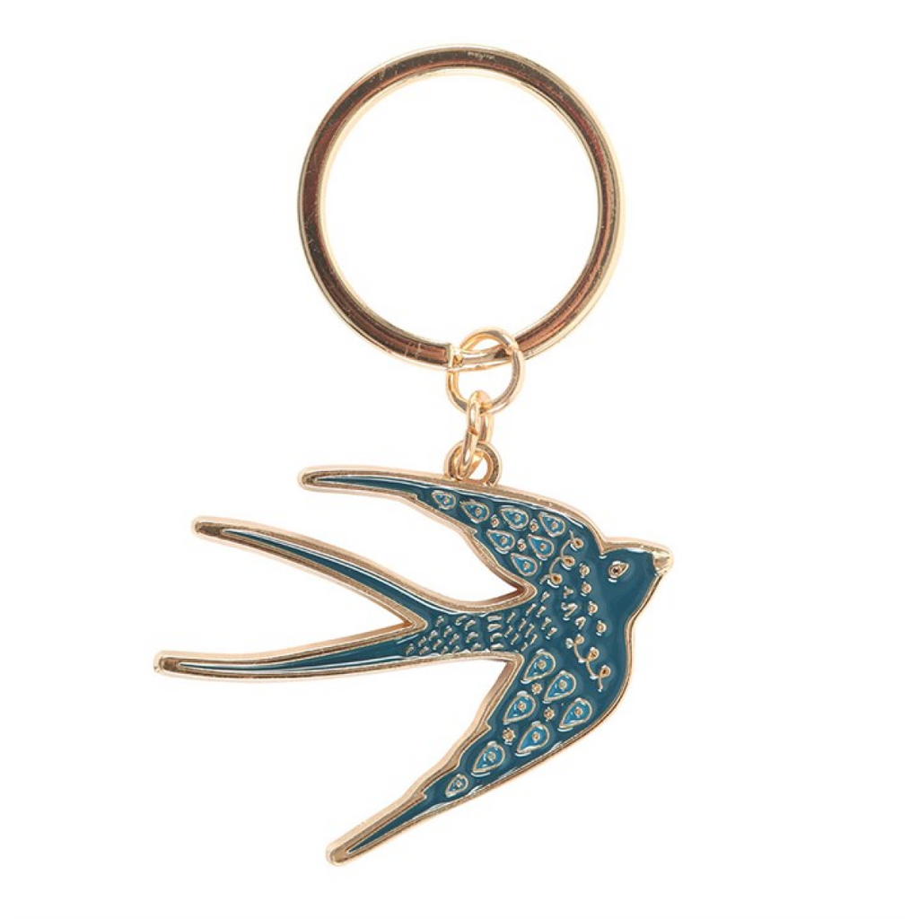 The Swallow Enamel Keyring