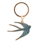 The Swallow Enamel Keyring