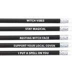 The Coven Club Set of 5 Witchy Pencils
