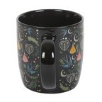Black Midnight Bloom Print Mug