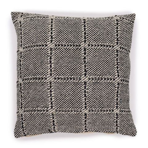 Grey Squares Classic Cushion Cover