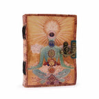 Buddha Seven Chakra Deckle-edge Leather Notebook