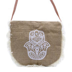 Hamsa Print Fab Fringe Bag