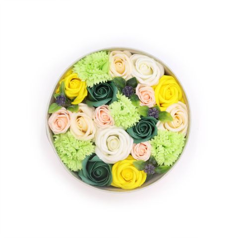 Spring Celebrations Yellow & Greens Round Box