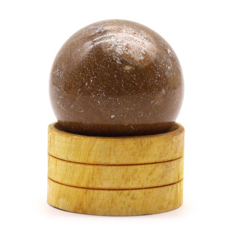 Ocean Agate  Gemstone Sphere with Stand 40mm