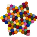 Multi Colour Felt Ball Star Centre Mat