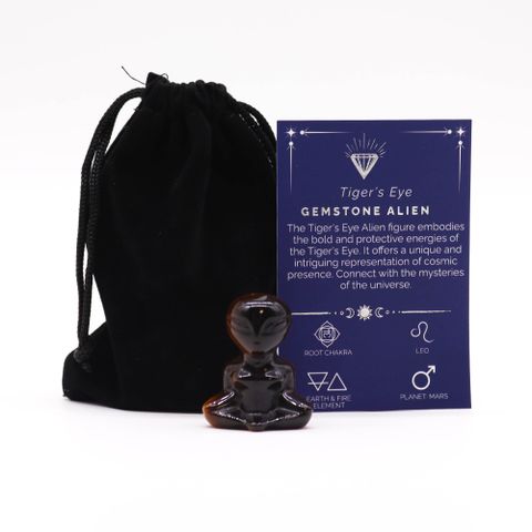 Tiger Eye Gemstone Alien