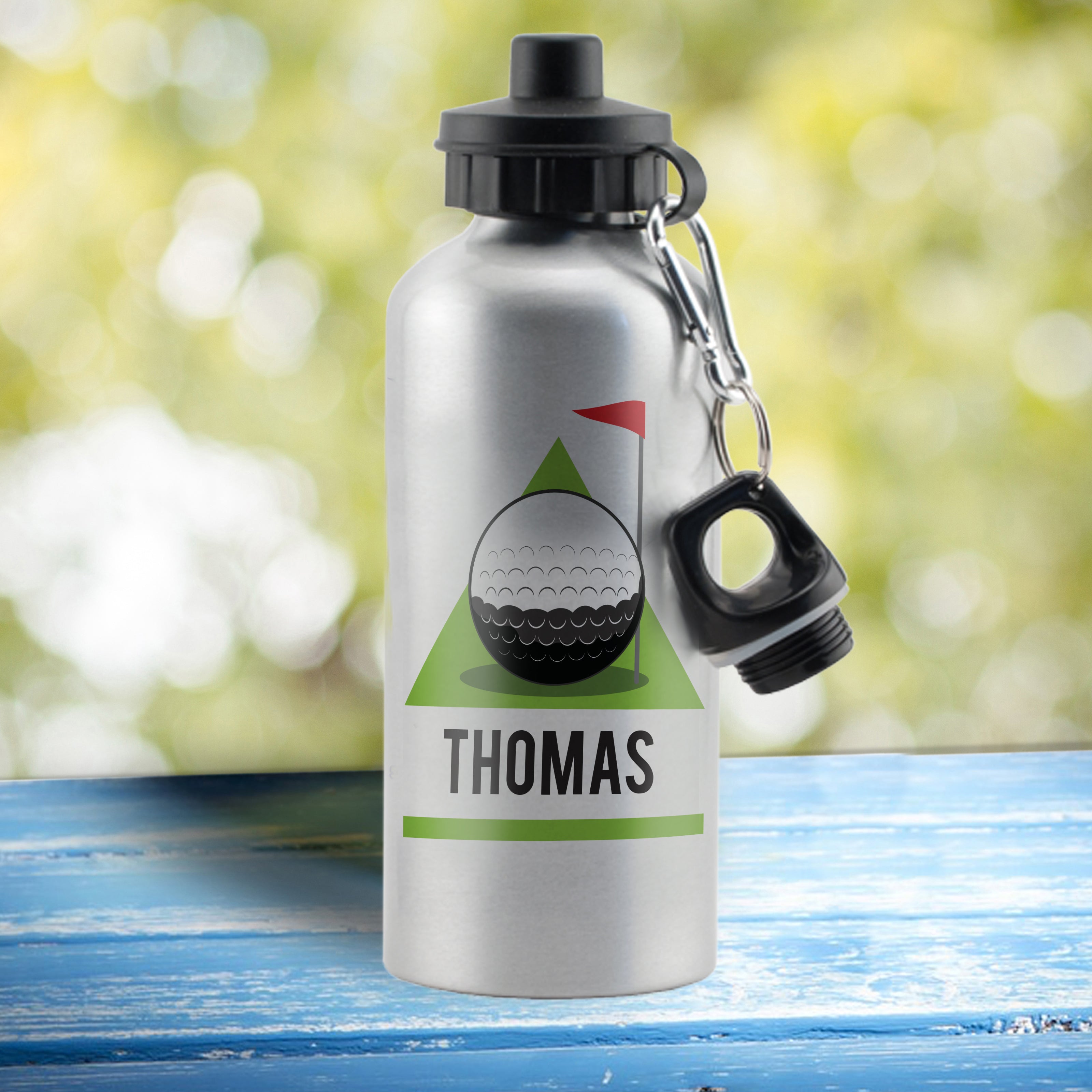 Eleanoras Personalised Golf Green Drinks Bottle Drinkware