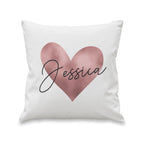 Eleanoras Personalised Rose Gold Heart Cushion Cushions & Covers