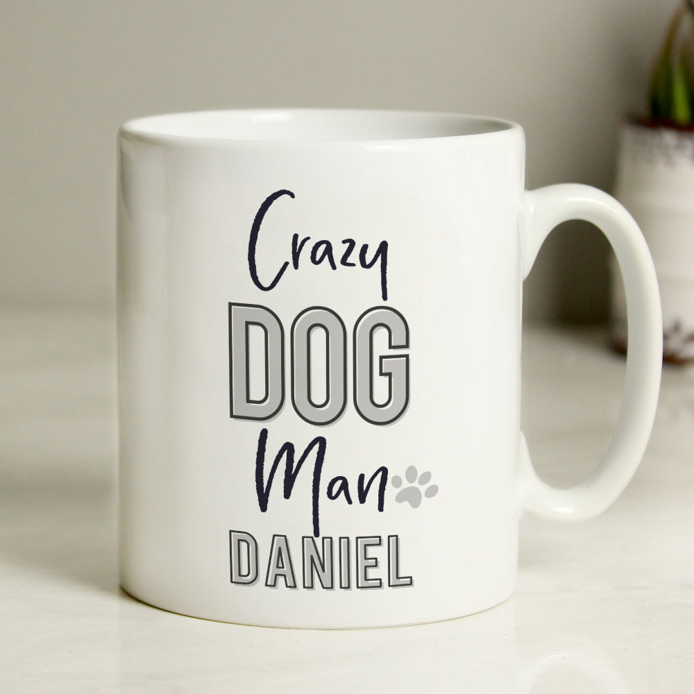Eleanoras Personalised Crazy Dog Man Mug Mugs