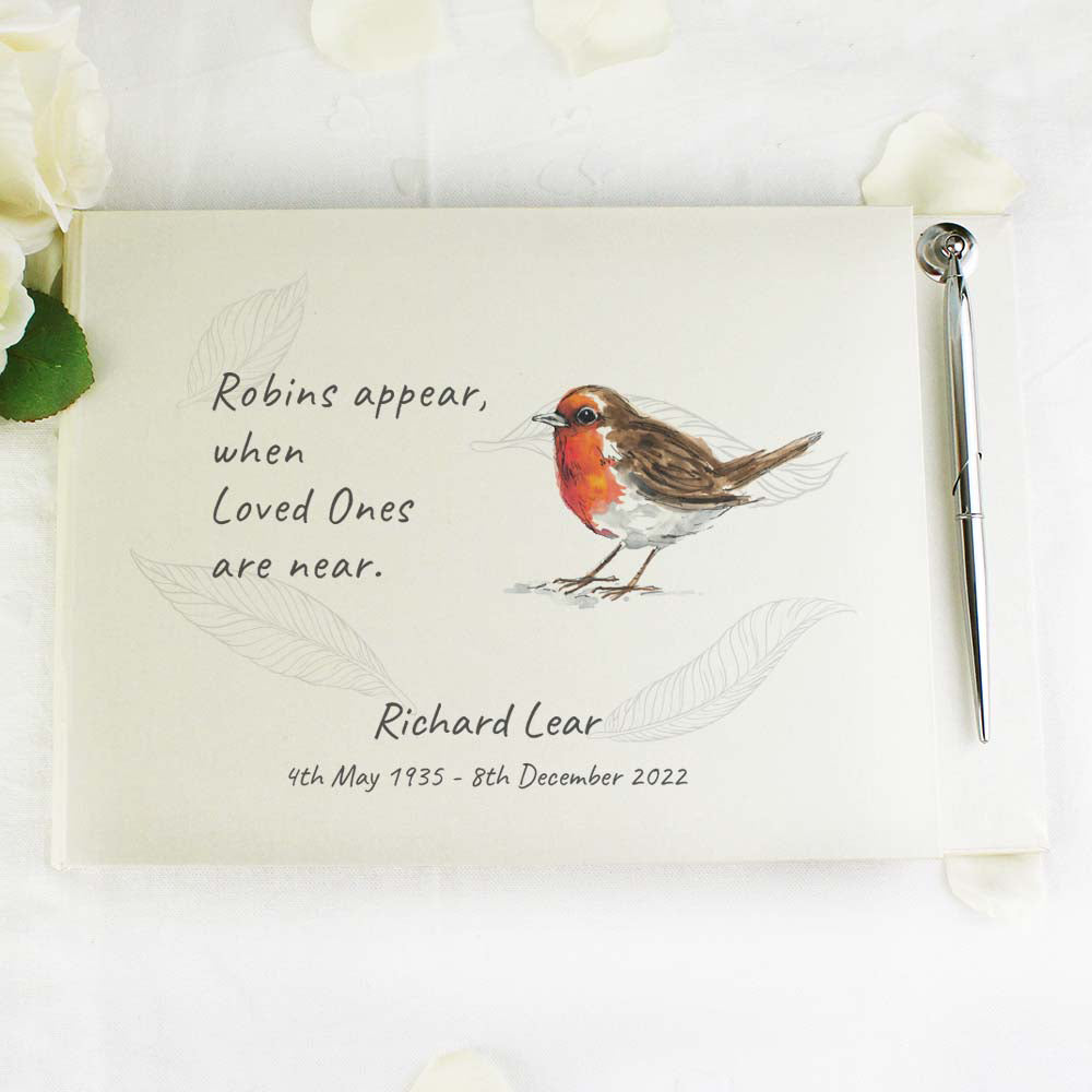 Eleanoras Personalised Robins Appear Guest Book Photo Frames, Albums & Guest Books