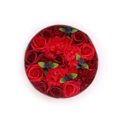 Classic Red Roses Round Box