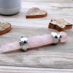 Rose Quartz Hexagonal Crystal Healing Wand - 12cm