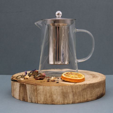 Tower Shape Glass Infuser Teapot 750ml