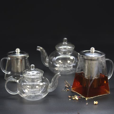 Round Pearl Glass Infuser Teapot  400ml