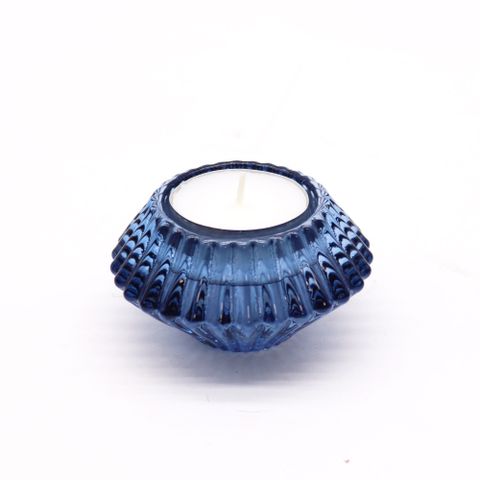 Flower Flip Dinner Candle / Tealight Holder - Royal Blue