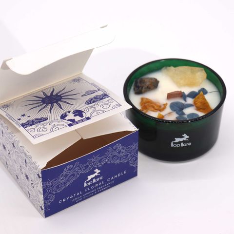 The Sun Hop Hare Crystal Magic Flower Candle