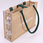 I am Brave Hop Hare Jute Big Bag