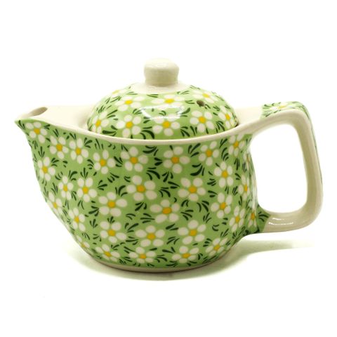 Green Daisy Small Herbal Teapot