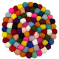 Multi Colour Felt Ball Round Placemat