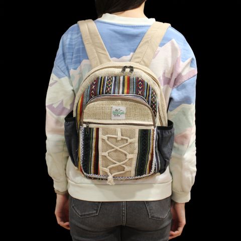 Rope & Pockets Style Small Backpack