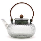 Charcoal Ribbed Pearl Glass Infuser Teapot 950ml