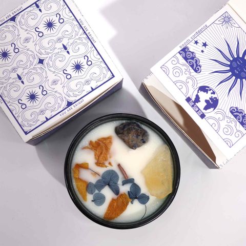 The Sun Hop Hare Crystal Magic Flower Candle