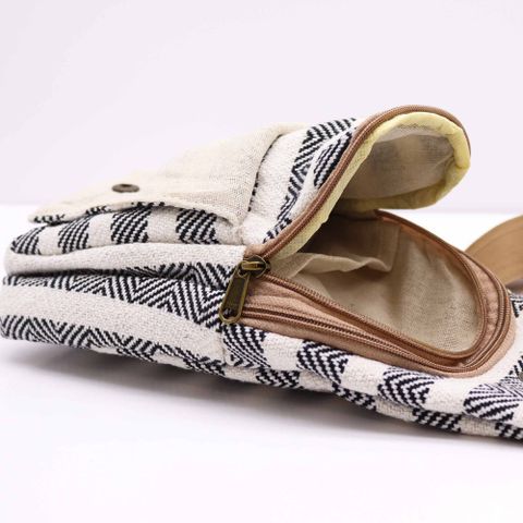 Black & White Body Cross Bag Natural Cotton