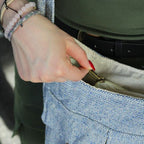 Denim Natural Tones Two Pocket Bag Medium