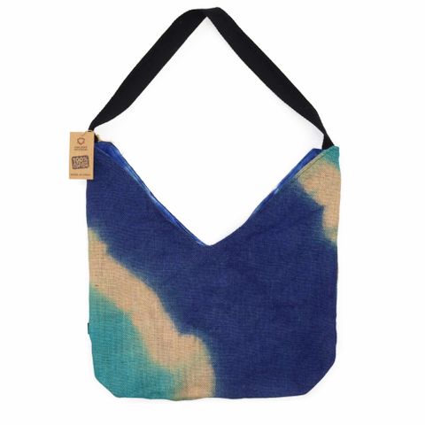 Denim Blue Soft Blend Shoulder Tote