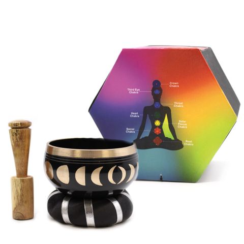 Moon Phase Black Singing Bowl Set 10.7cm