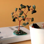 Green Aventurine on Green Agate Base Gemstone Tree - (35 stones)