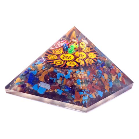 Om Chakra Orgonite Pyramid 70 mm