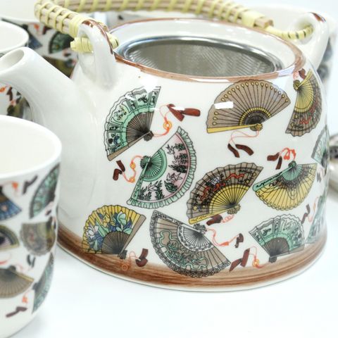 China Fans Herbal Teapot Set