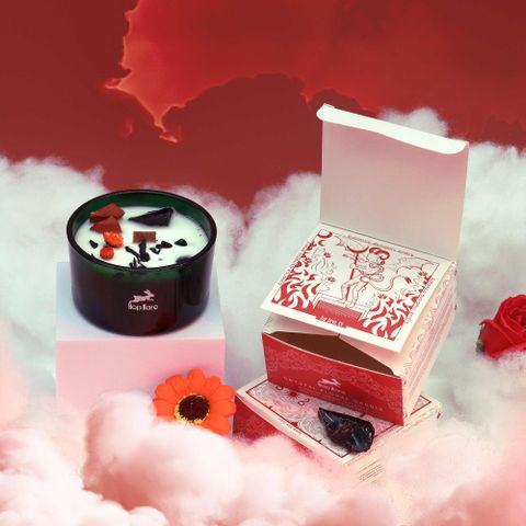 The Devil Hop Hare Crystal Magic Flower Candle